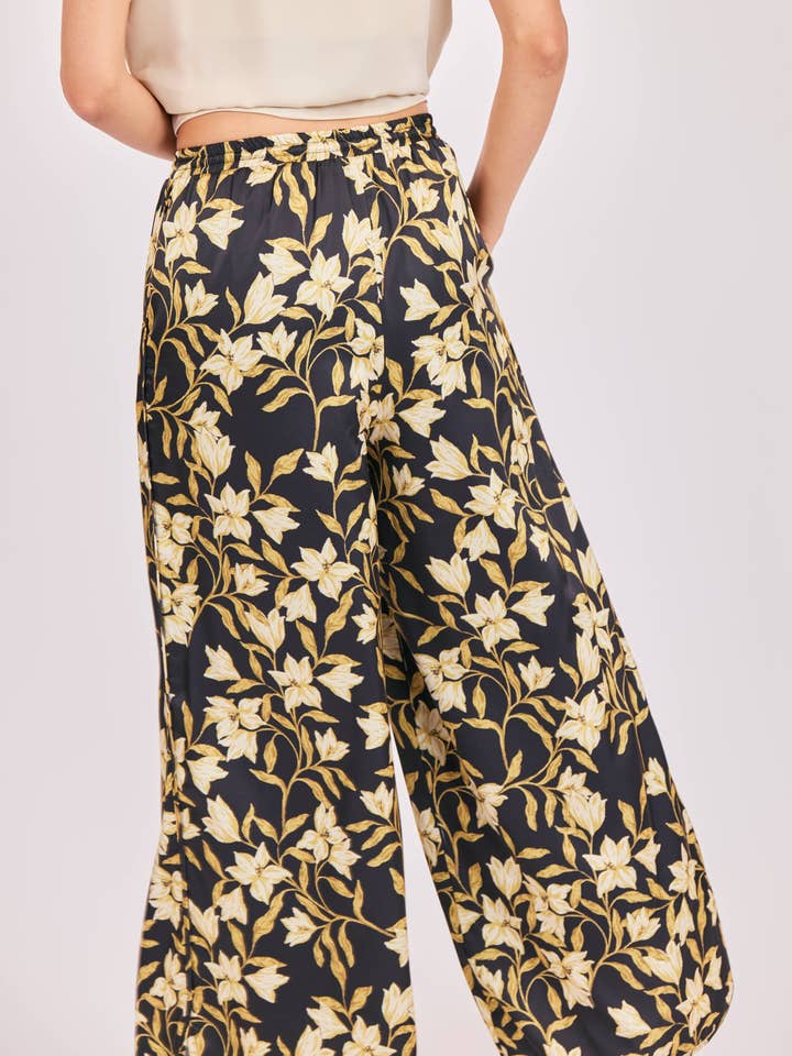Gala Floral Satin Pants
