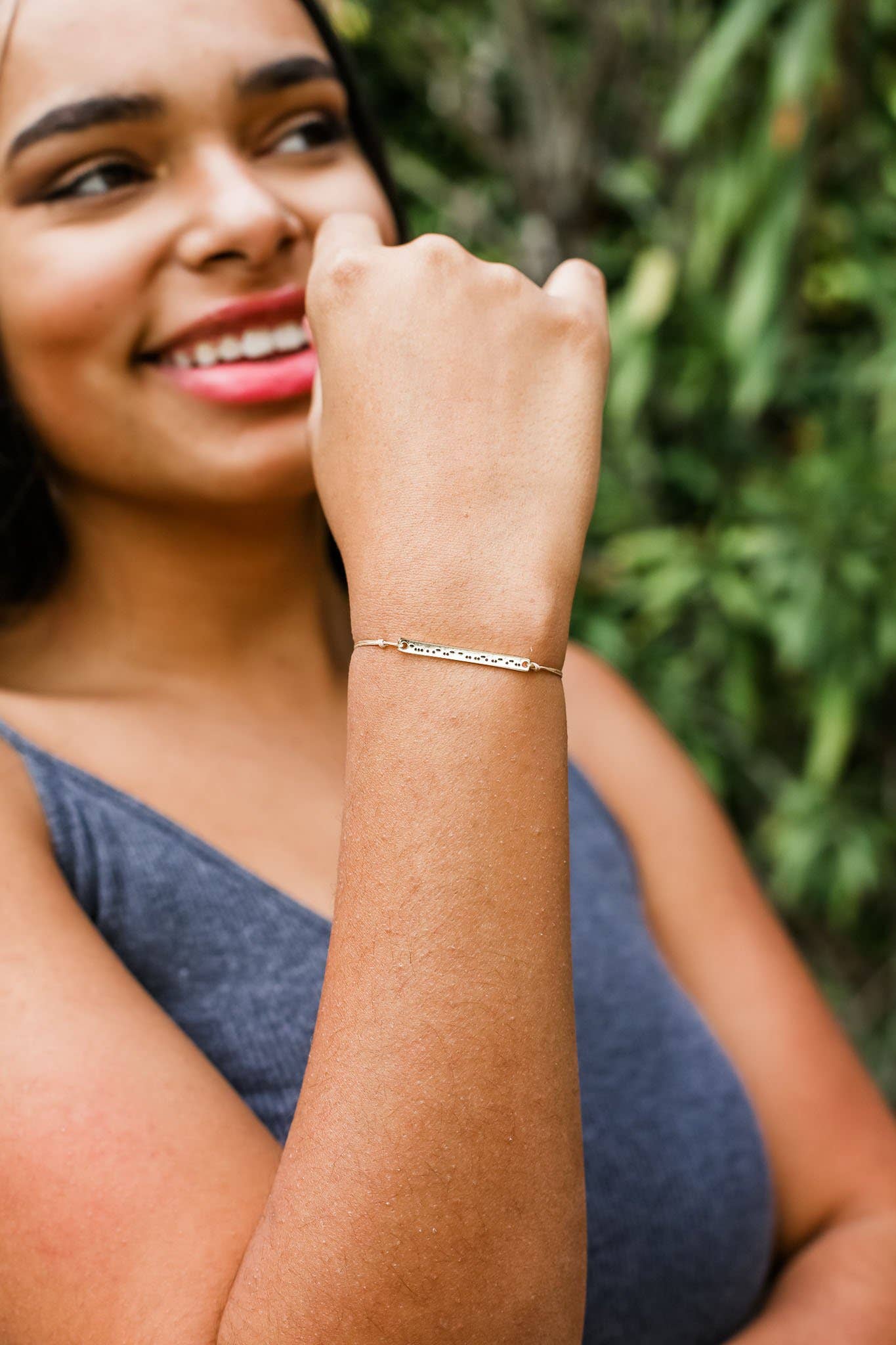 Beautiful Morse Code Bar Bracelet