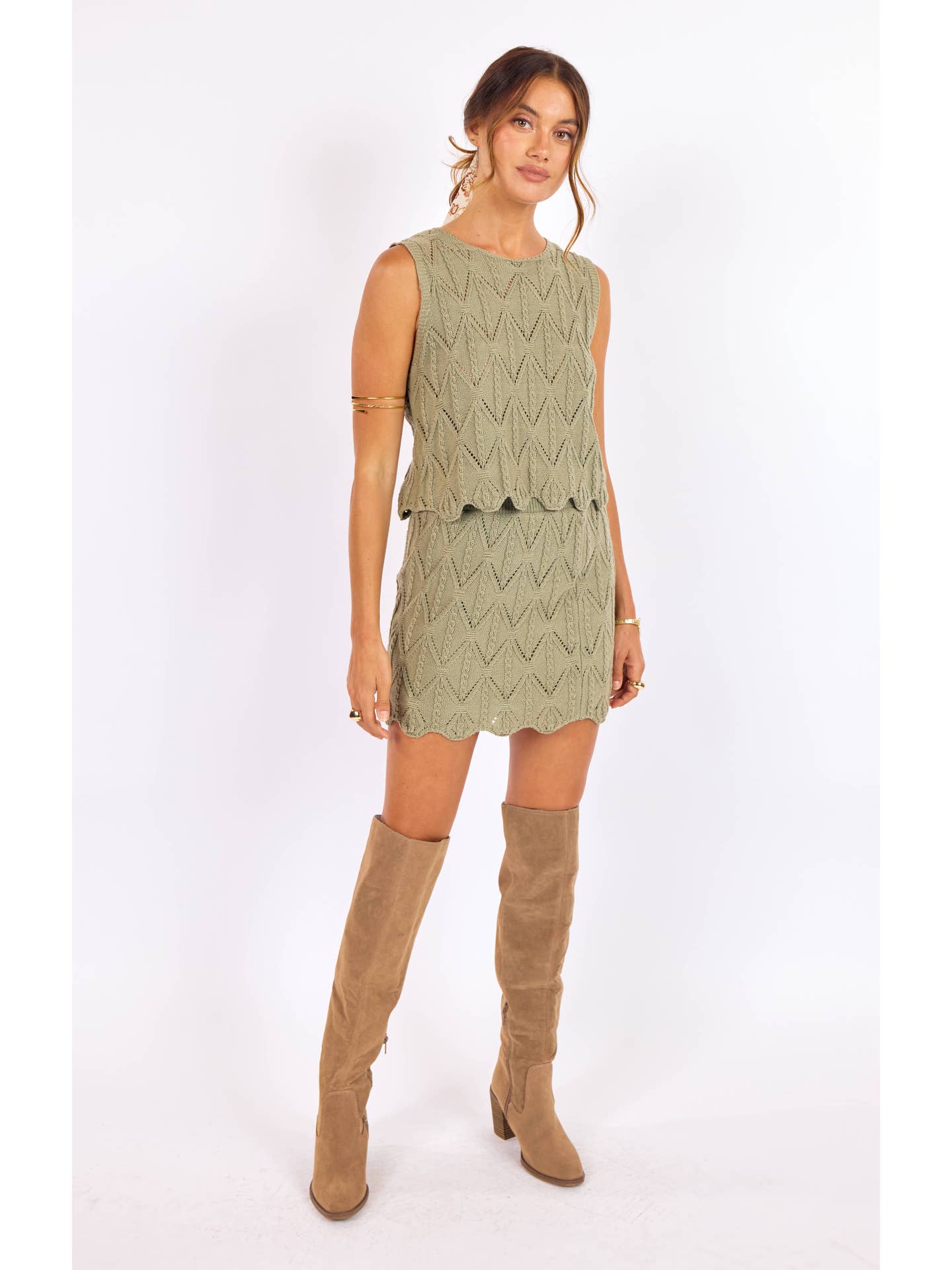 Succulent Sweater Mini Skirt