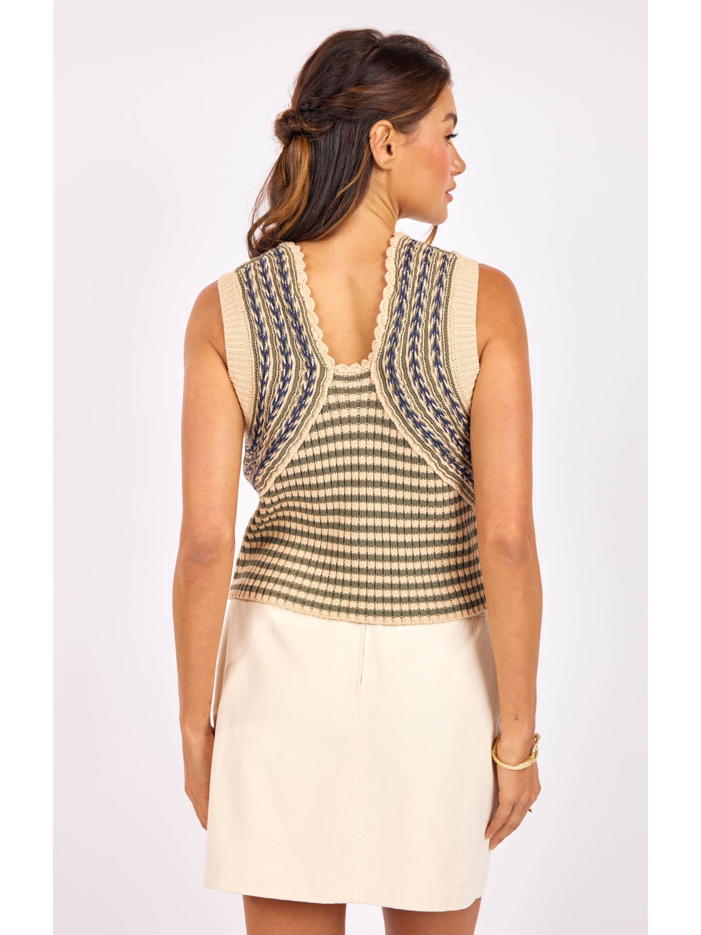 Mona Stripe Sweater Tank