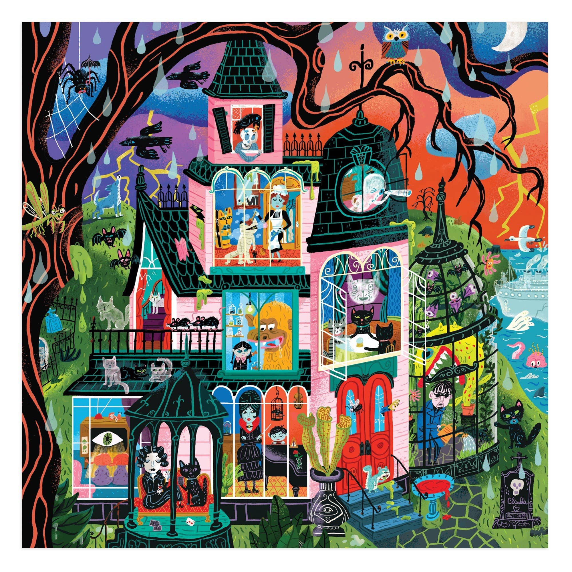 Monster Mansion 500 Piece Puzzle