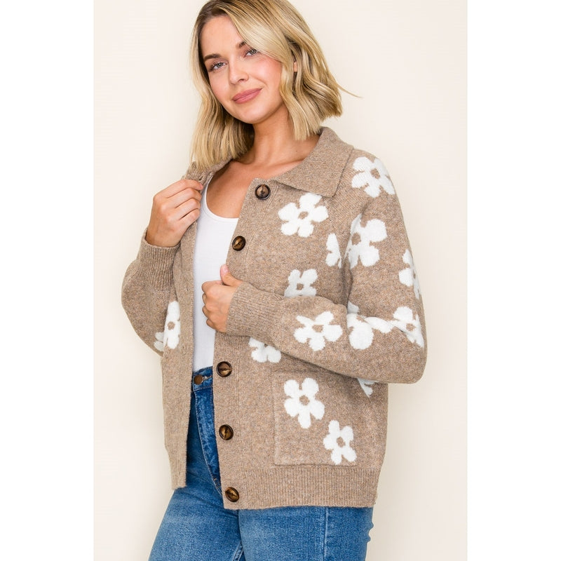 Falling Flowers Knit Jacket