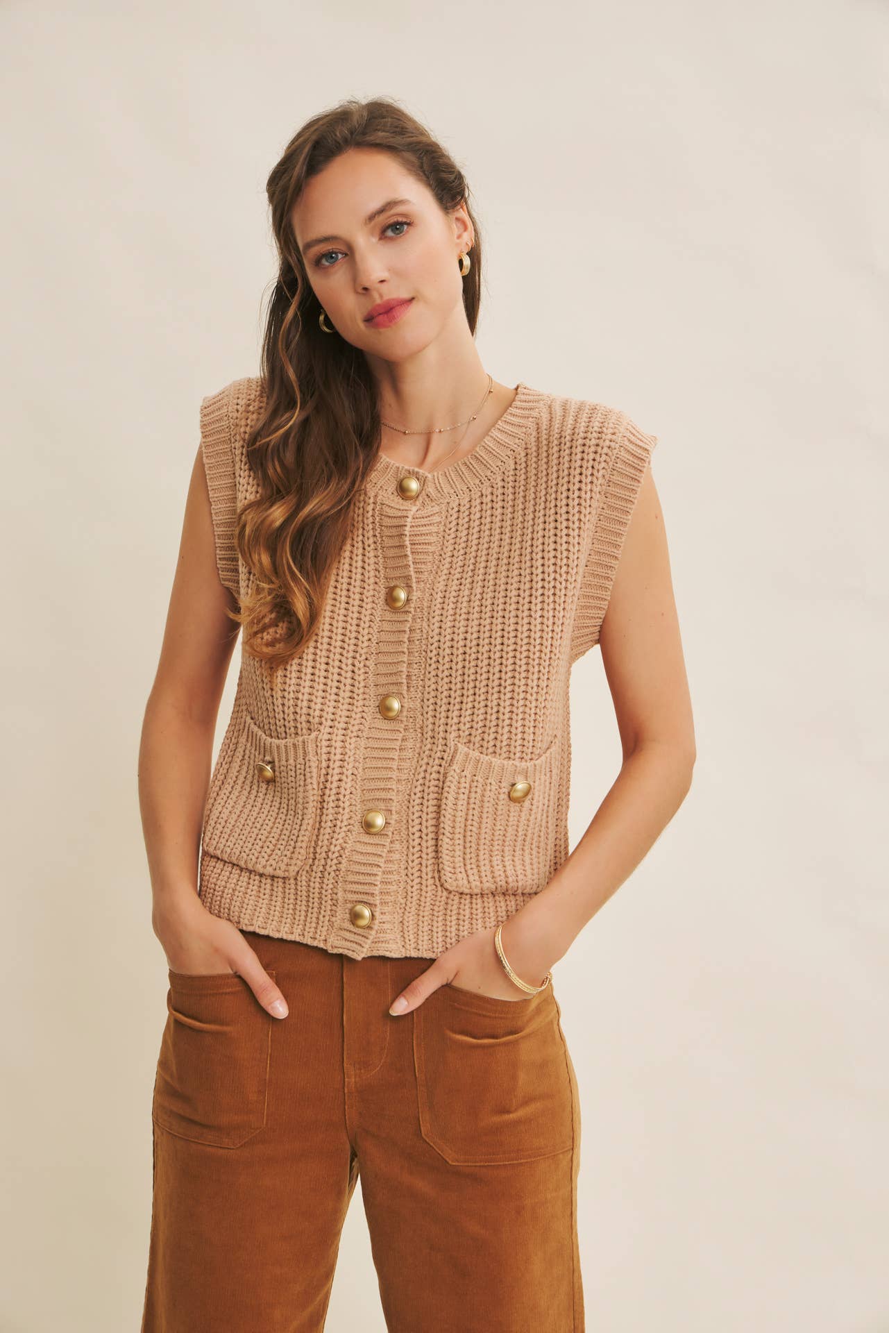 Ginger Spiced Corduroy Wide Leg Pants