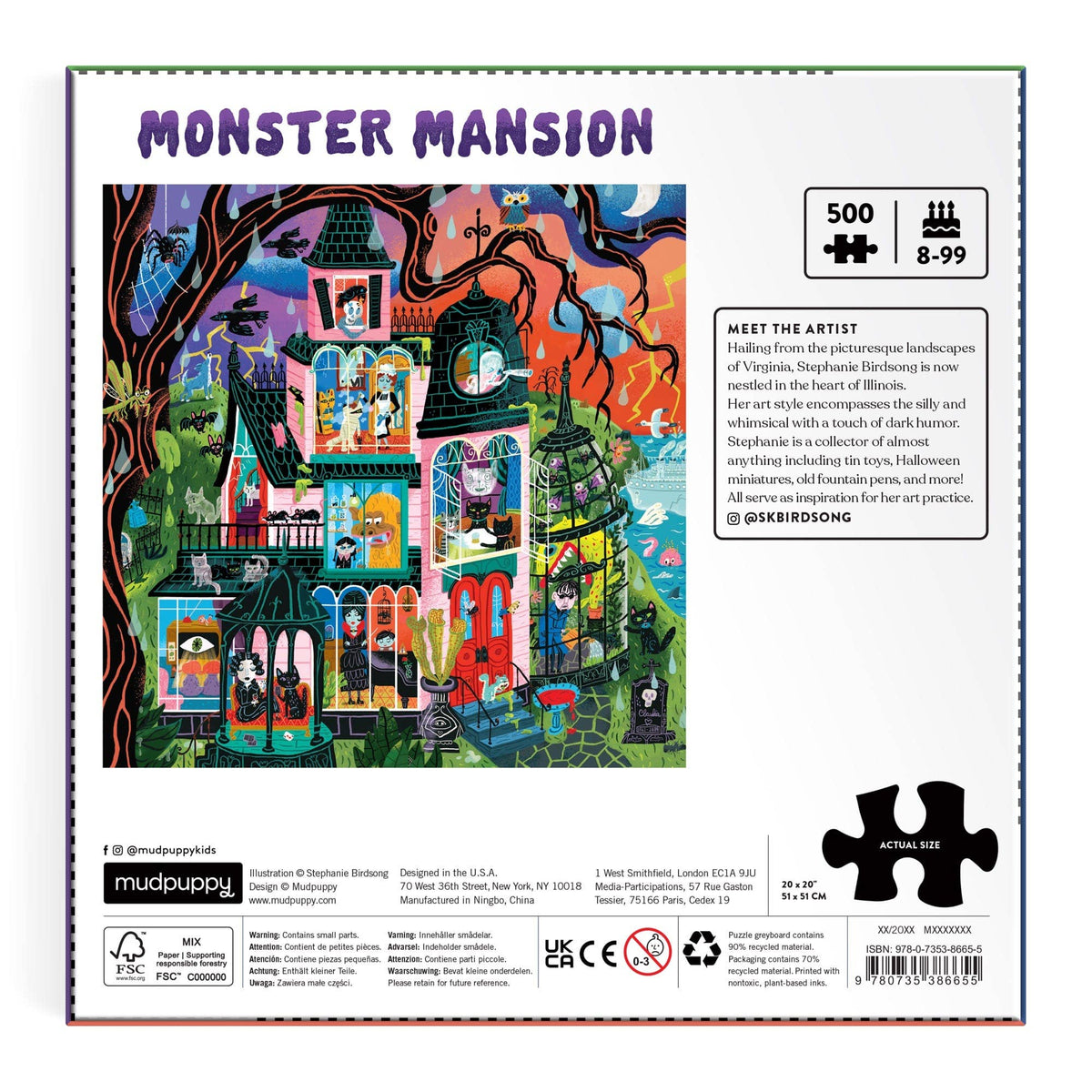 Monster Mansion 500 Piece Puzzle