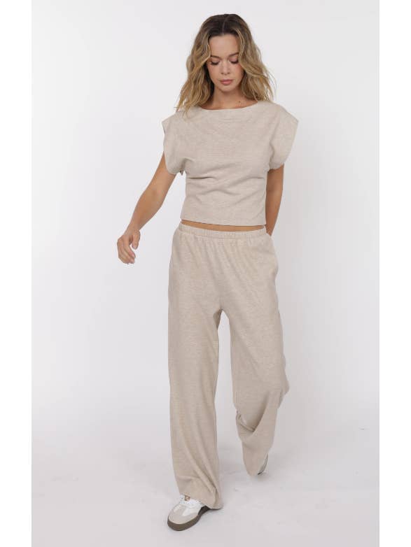 Cindy Strong Shoulder Knit Top