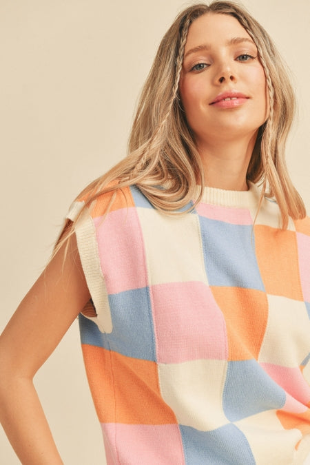 Touch of Fall Sweater Vest - Ivory Multi