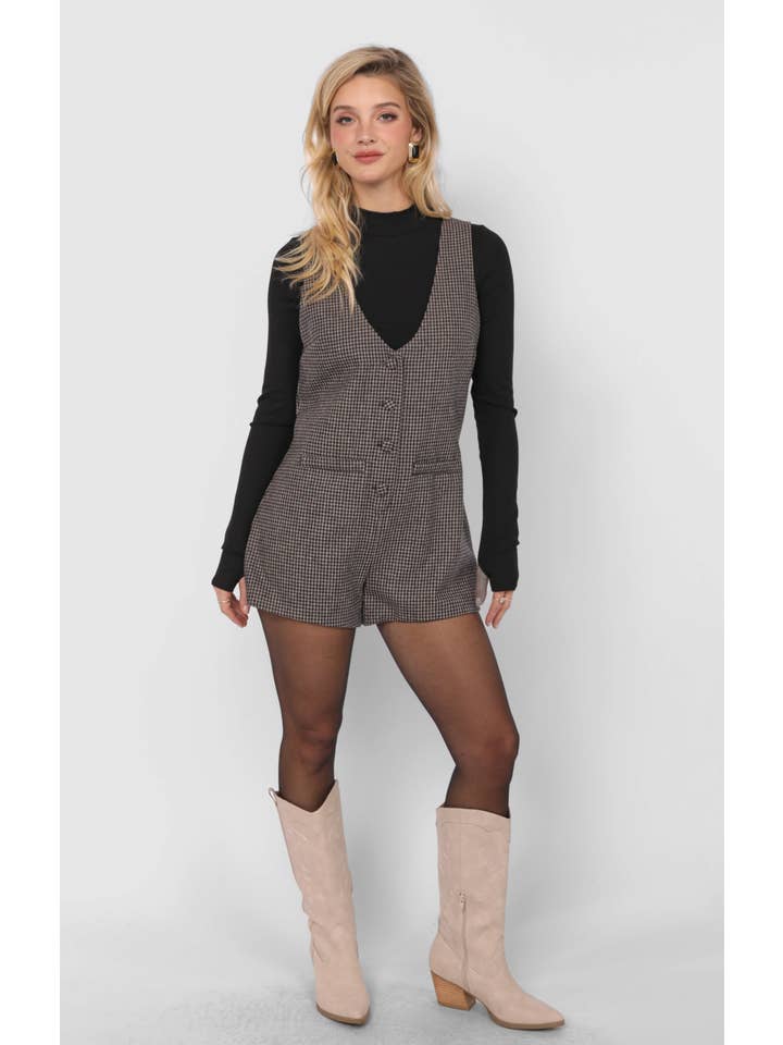 Outta Here Button Romper