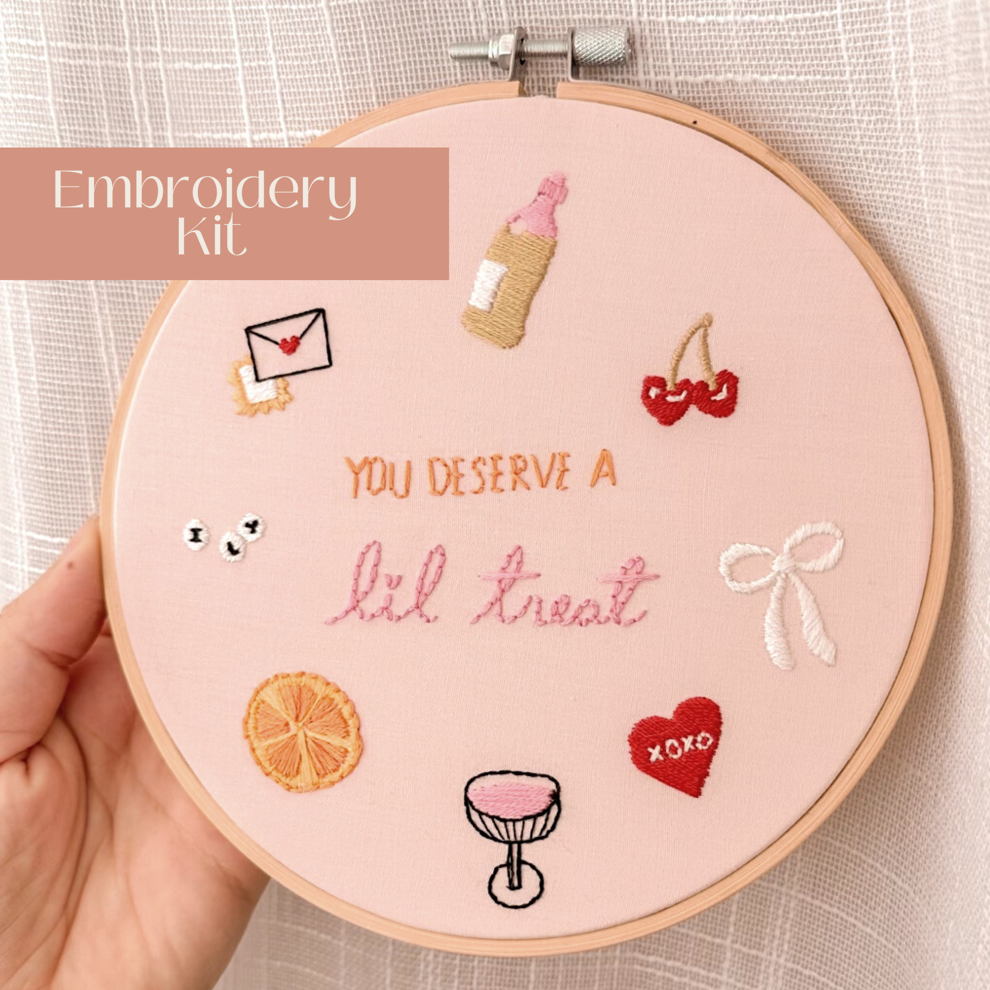 You Deserve a Lil' Treat Beginner Embroidery Kit