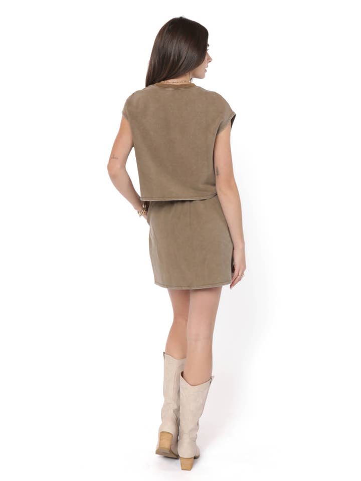 Little Games Washed Terry Mini Skirt