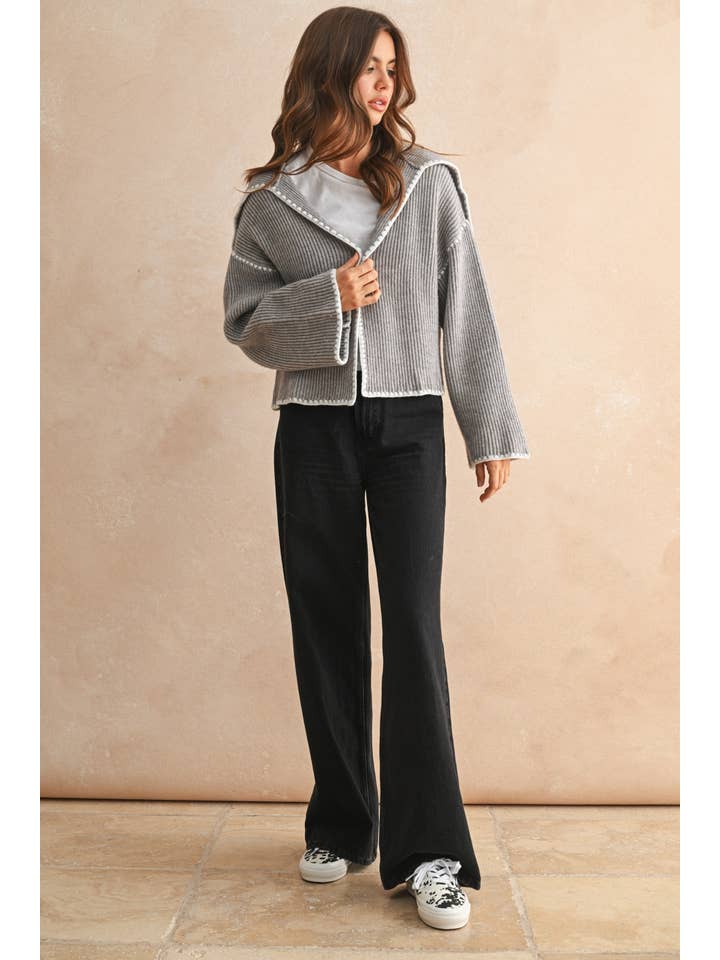 Grey Skies Knit Cardigan