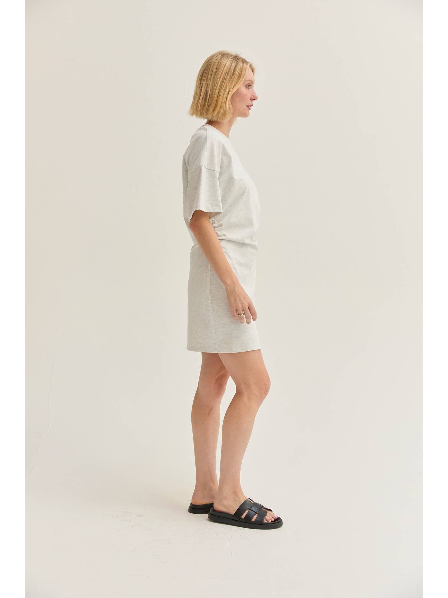 Erin Ruched T-Shirt Mini Dress