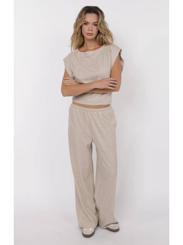 Cindy Strong Shoulder Knit Top