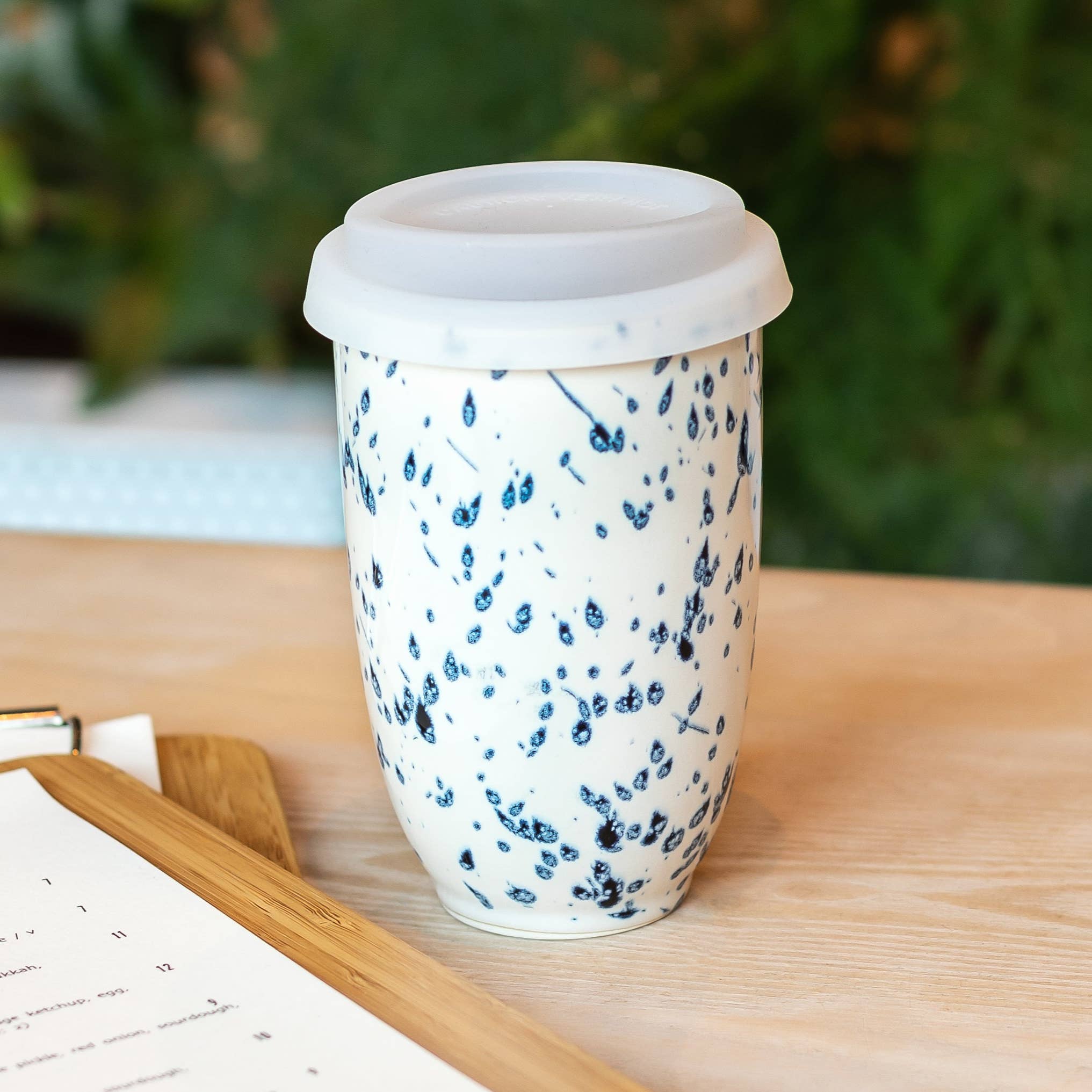 Orchid Ceramic Travel Mug – 12 oz