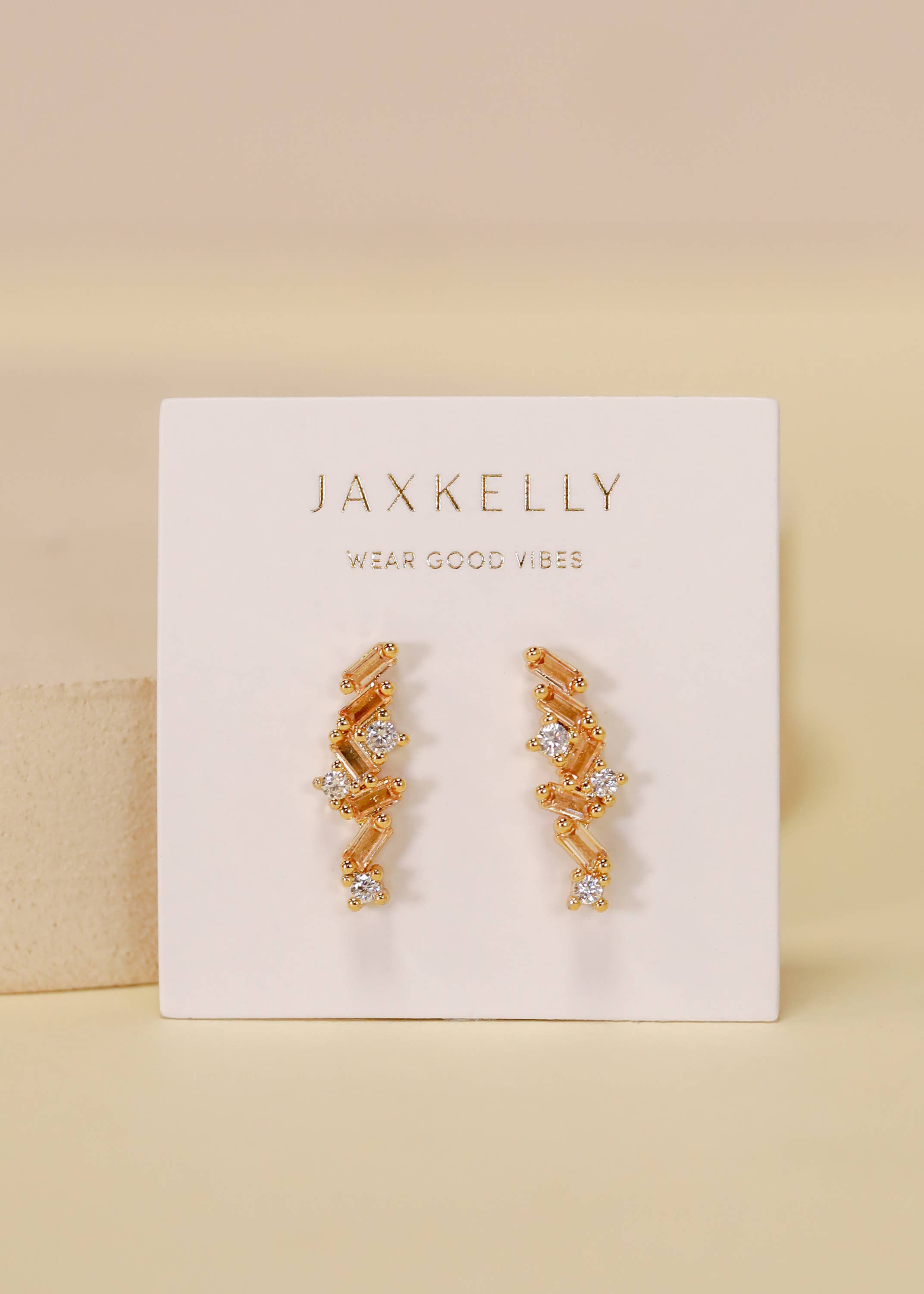 Cascading Baguette Drop Earrings