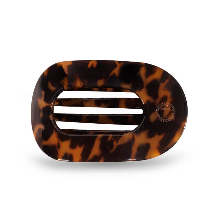 Tortoise Large Flat Round Clip