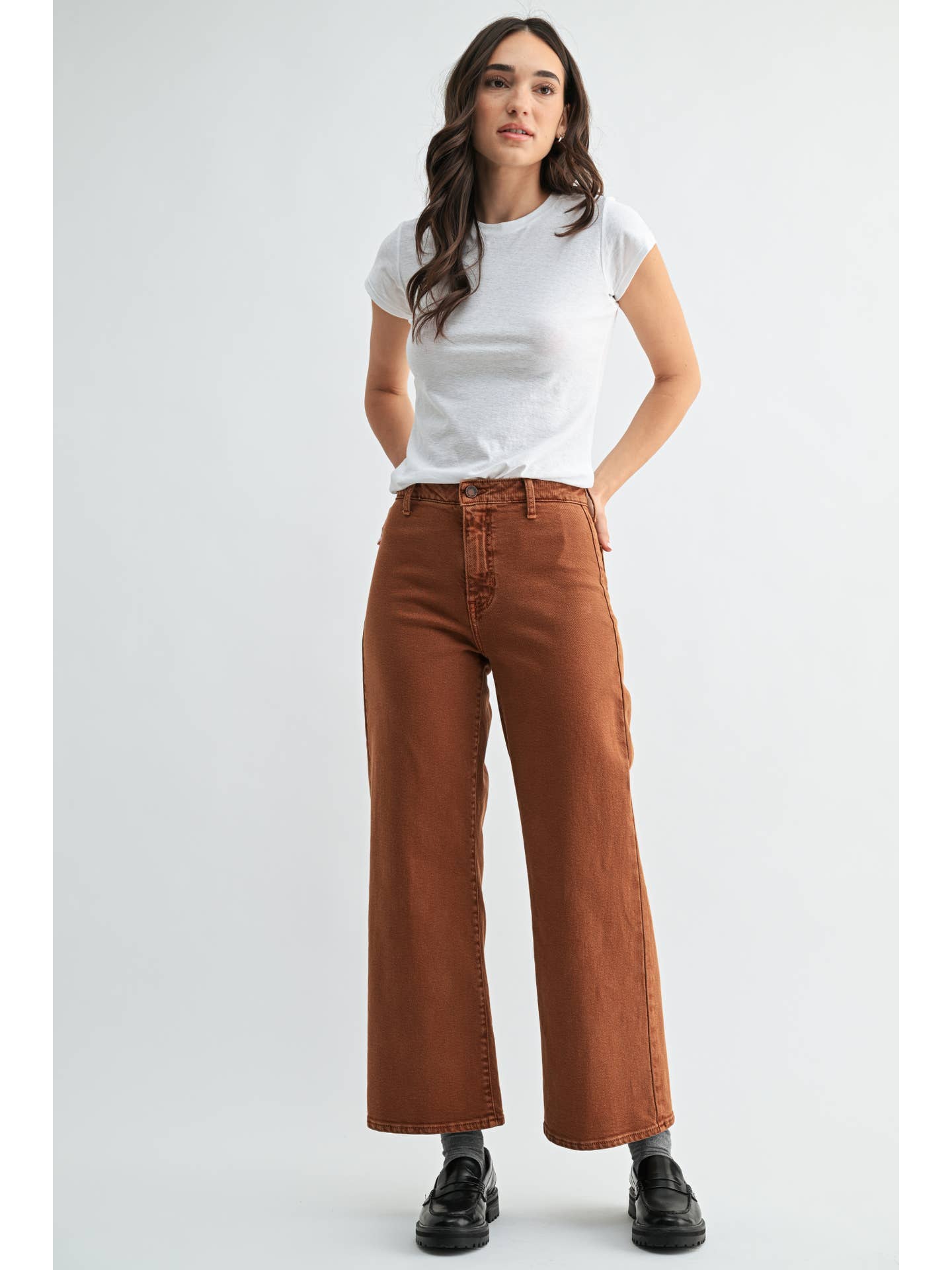The Trouser Wide Leg - Rust