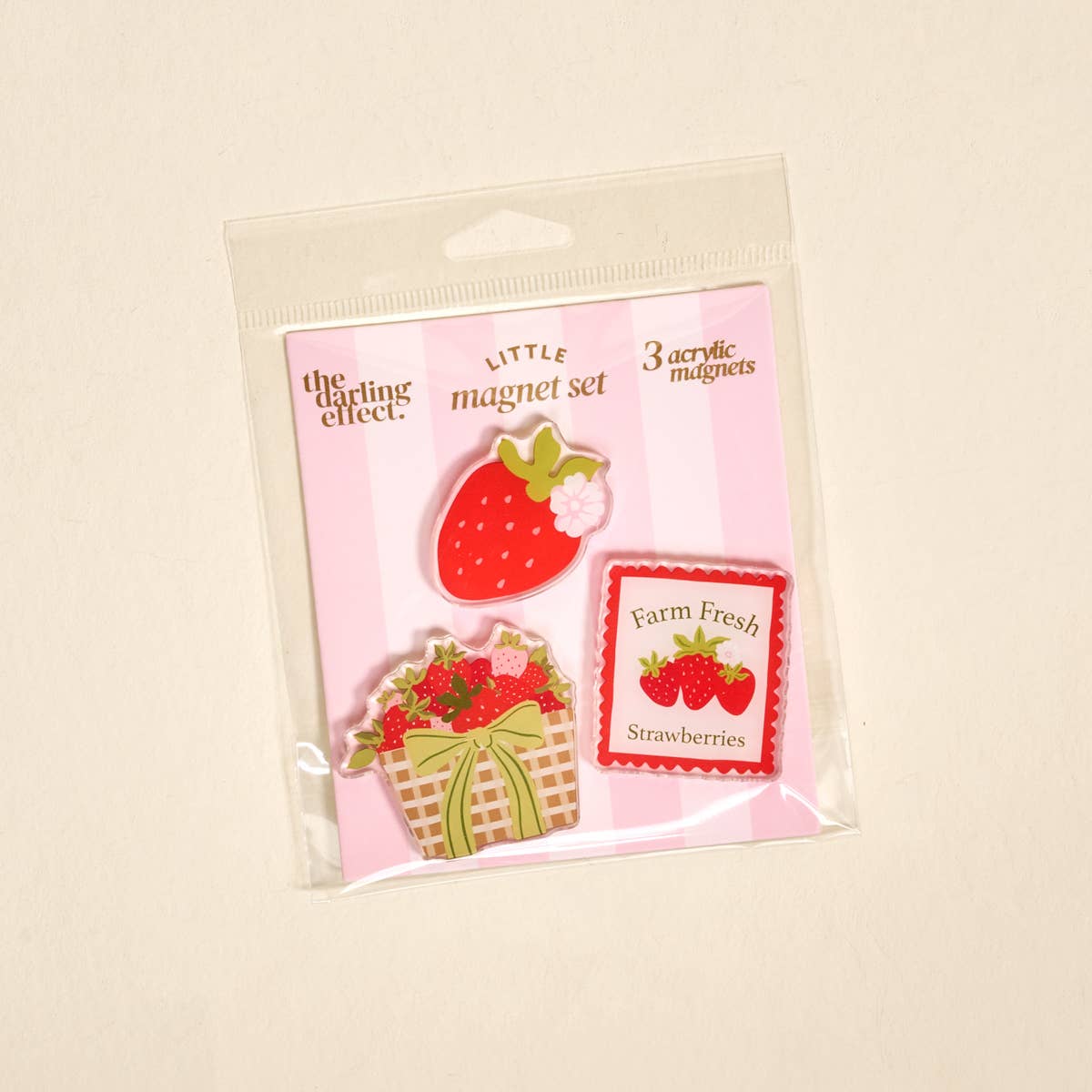 Farm Fresh Strawberries Little Magnet Set