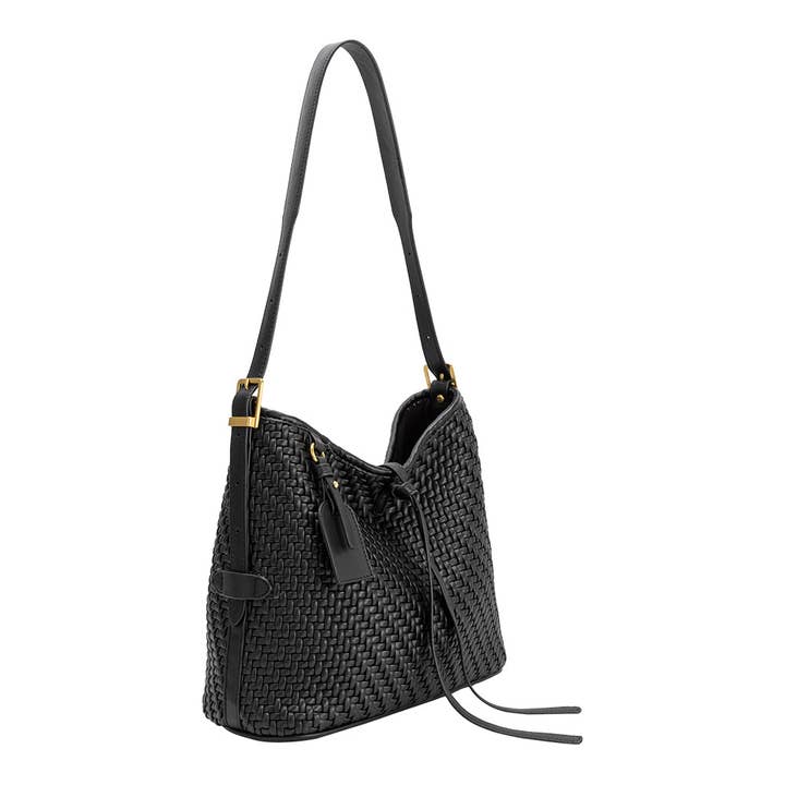 Thalia Vegan Leather Tote Bag - Black