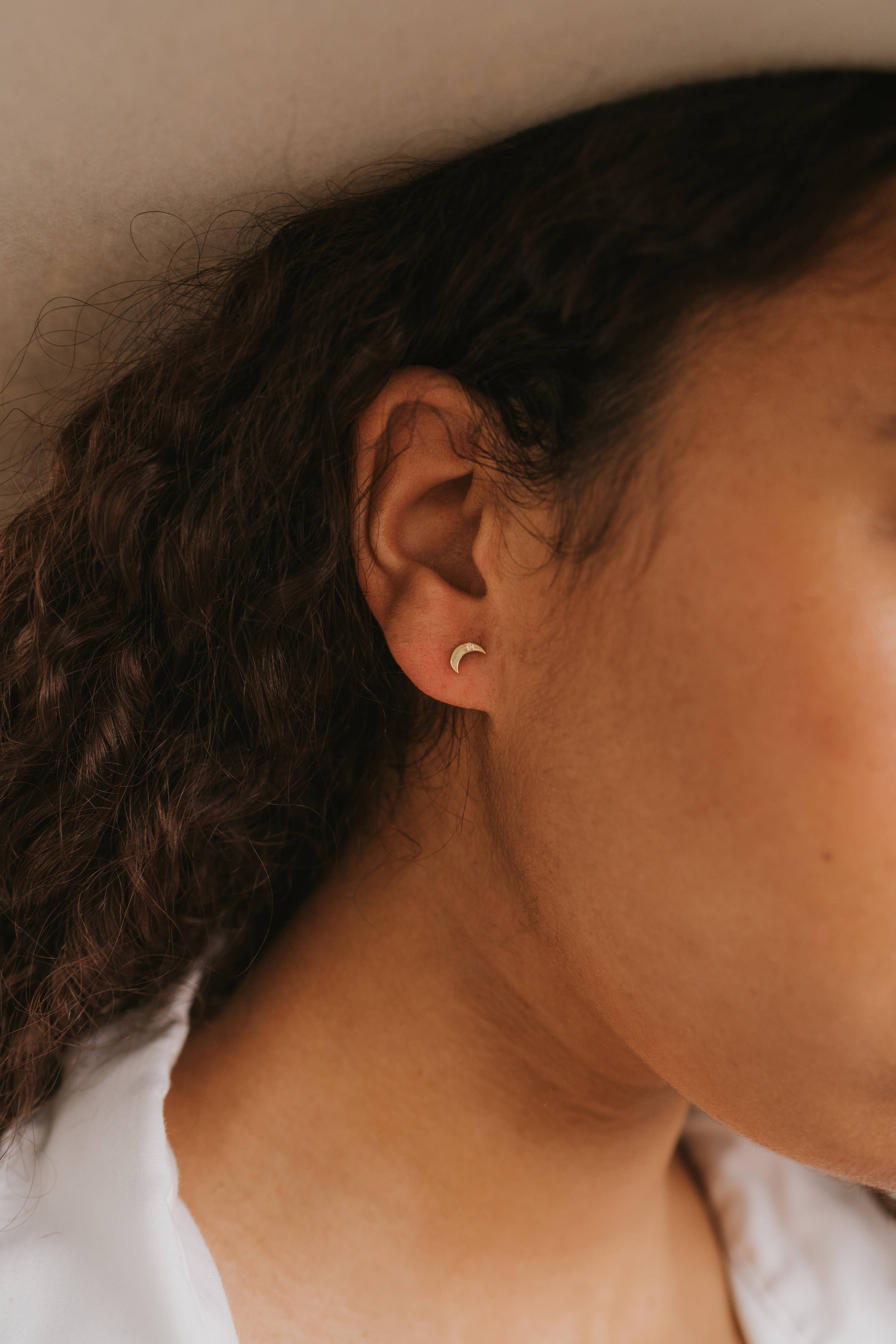 Sun & Moon Complements Gold Earrings