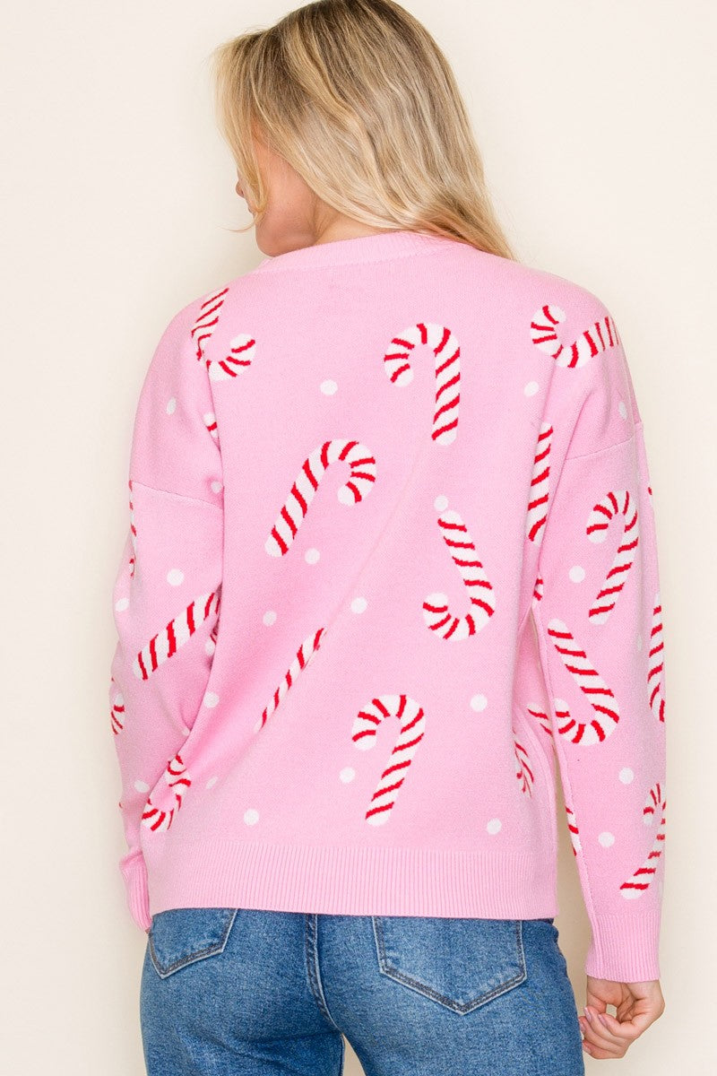Holly Jolly Candy Cane Sweater