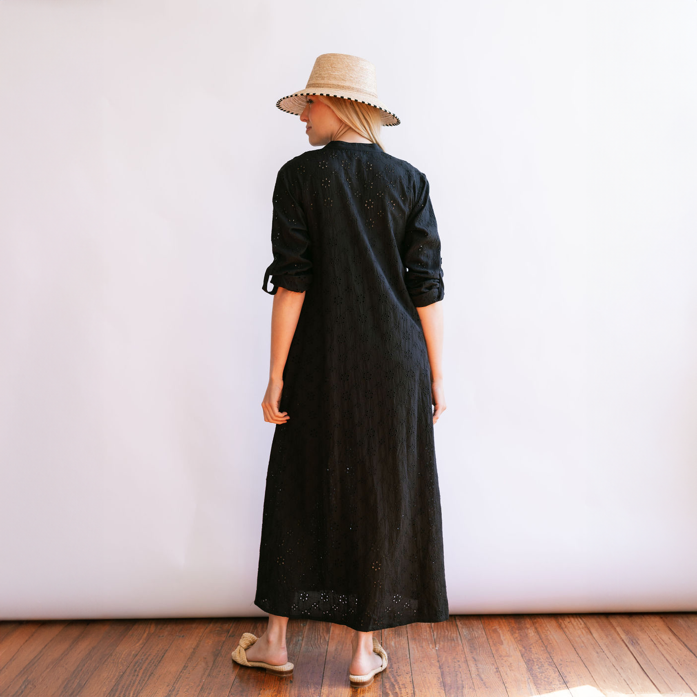 Black Eyelet Swizzle Dress *FINAL SALE*