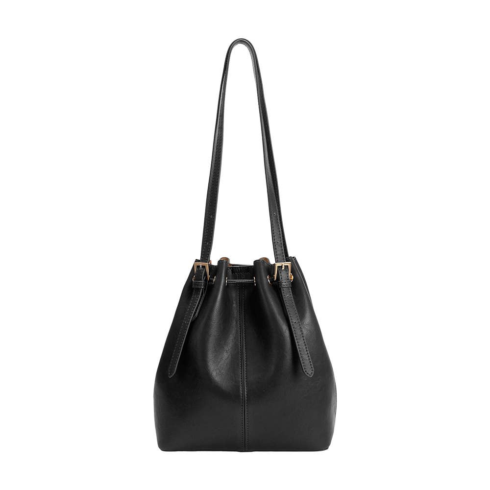 Sally Black Vegan Shoulder Bag
