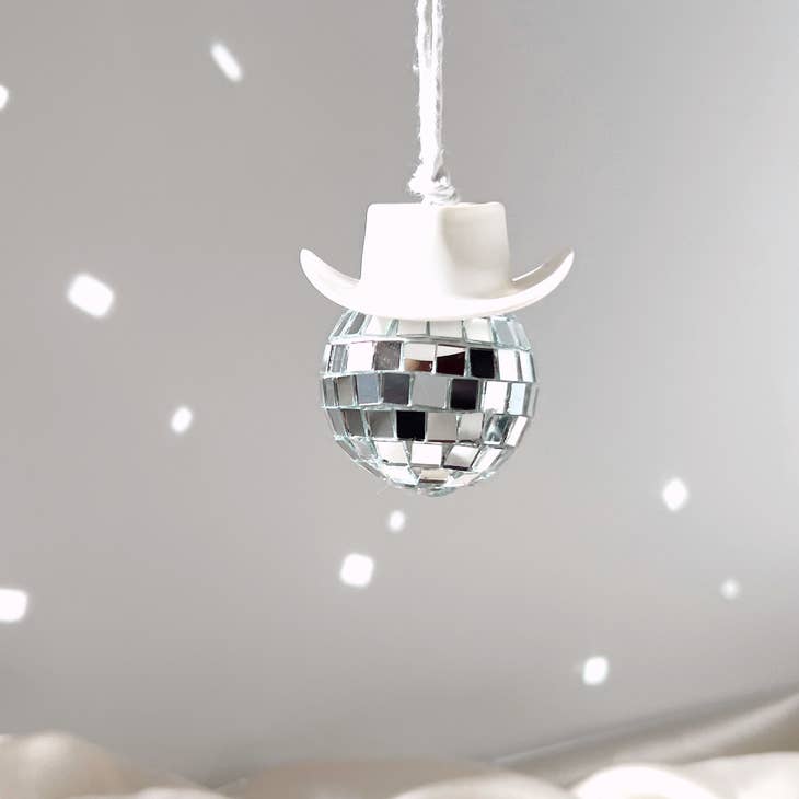 Cowboy Disco Ball Ornament
