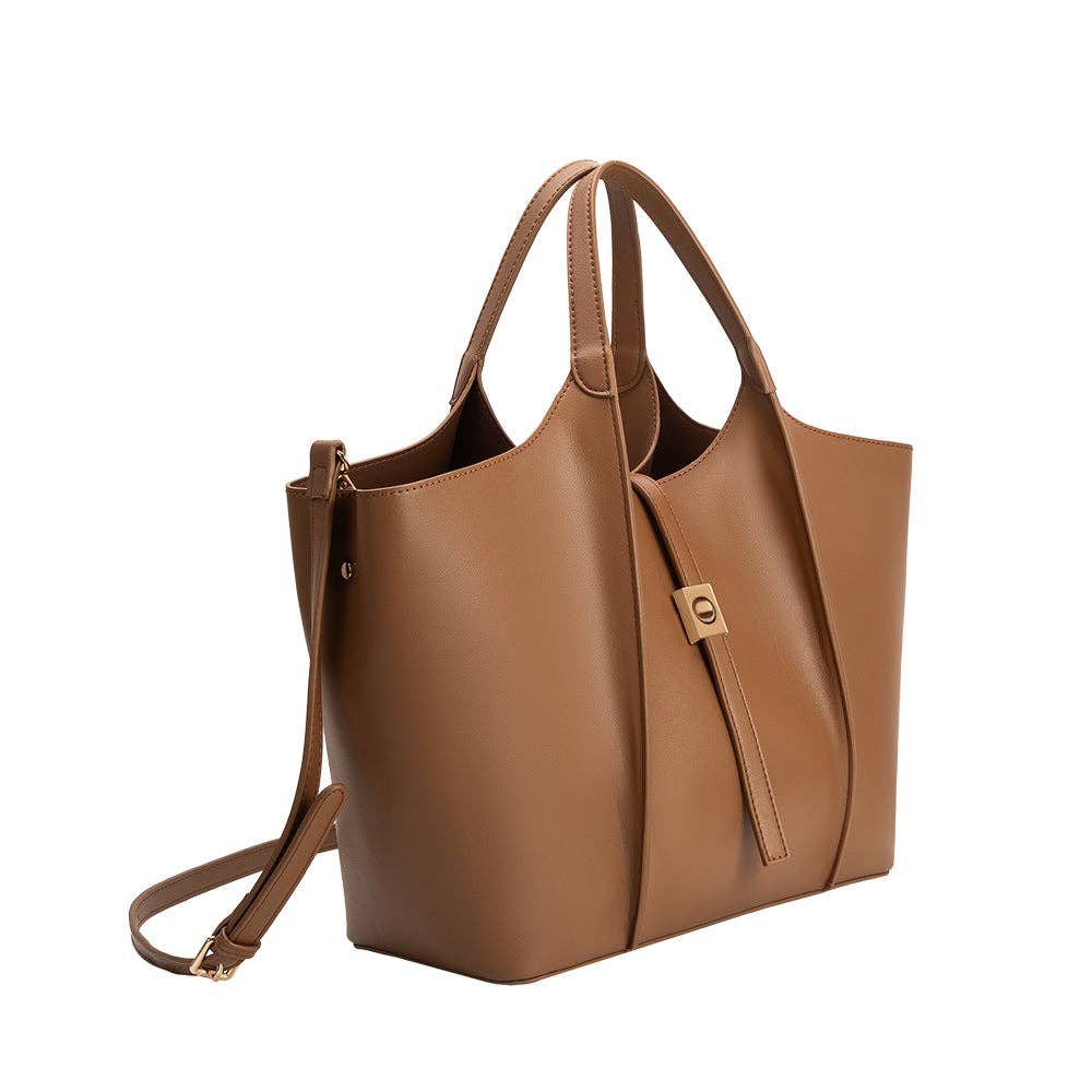 Malia Mocha Vegan Tote Bag
