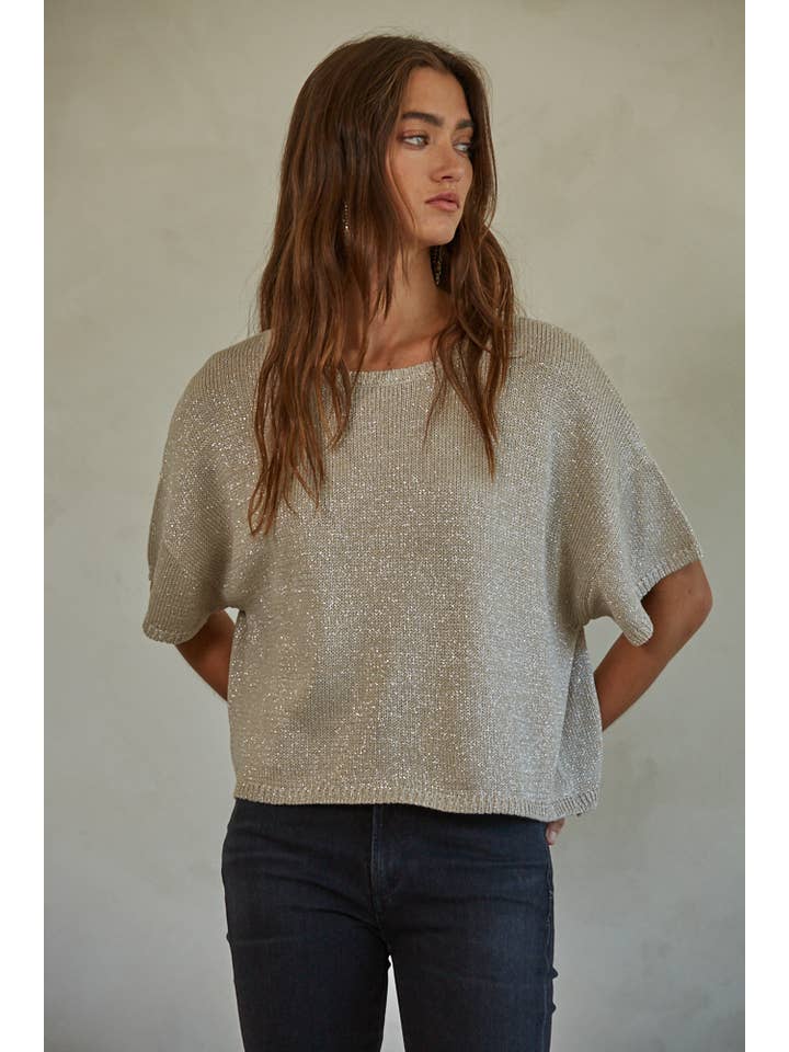Glistening Light Knit Top