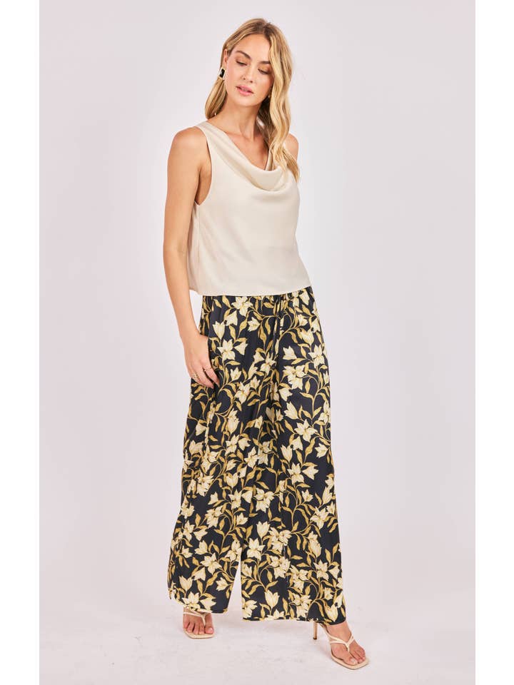 Gala Floral Satin Pants