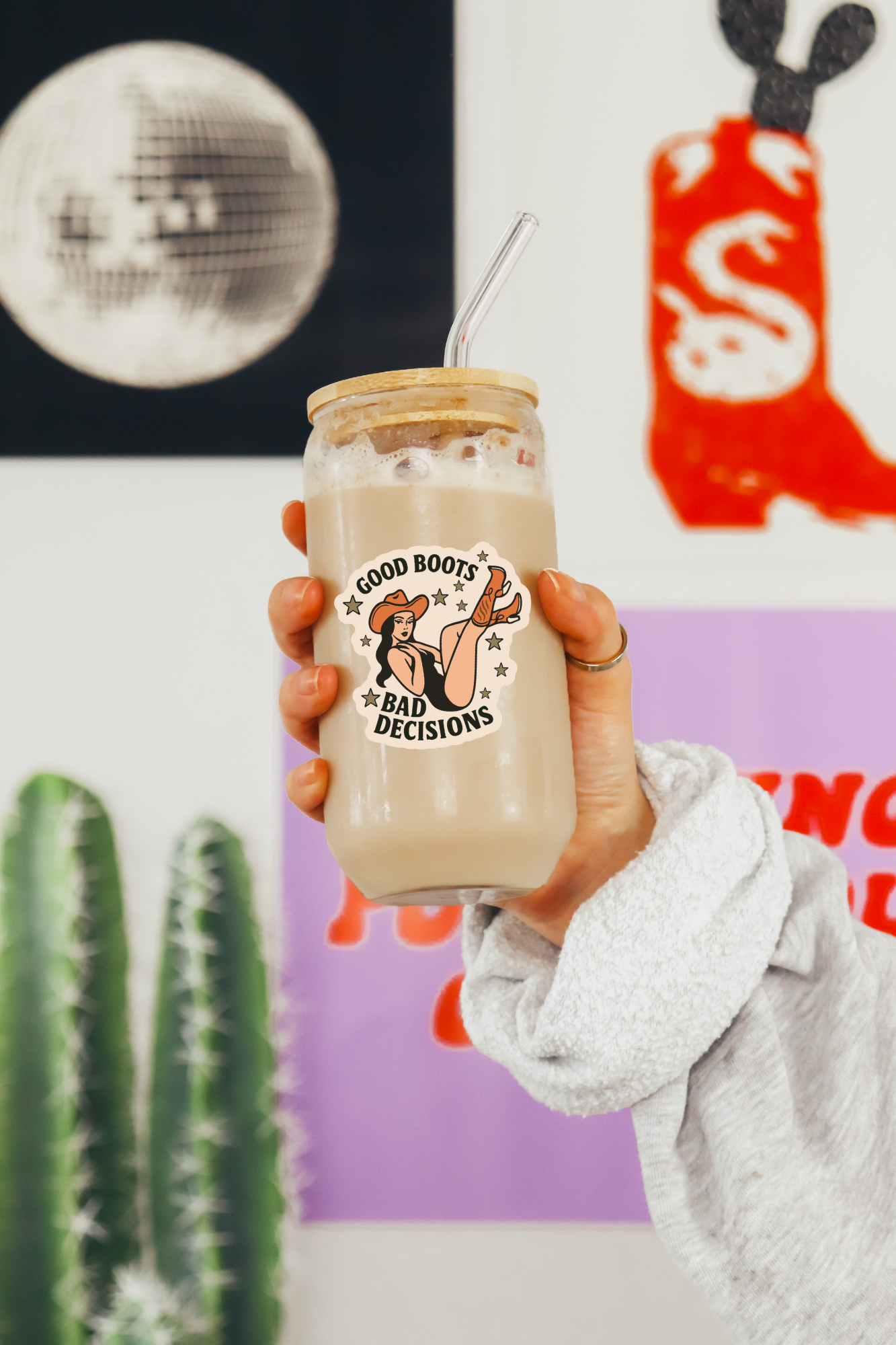 Good Boots Bad Decisions Sticker