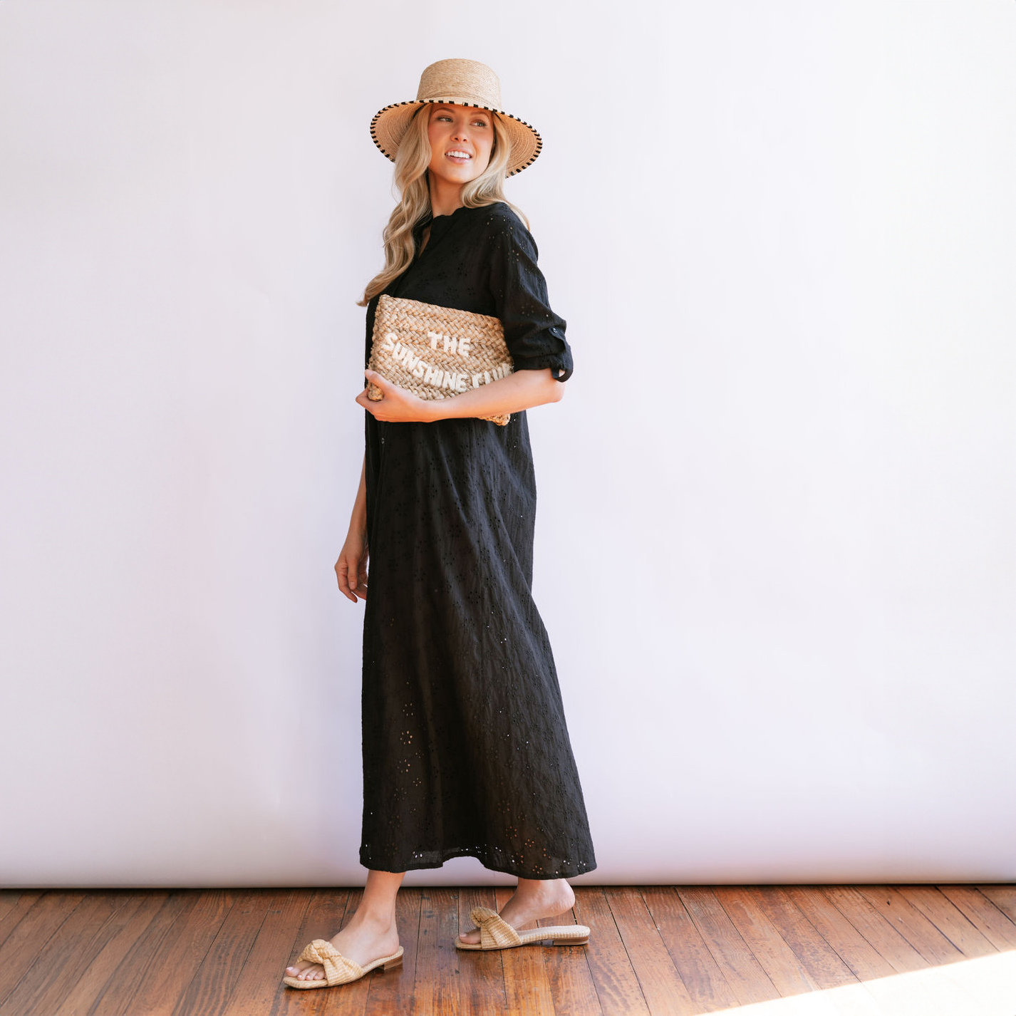 Black Eyelet Swizzle Dress *FINAL SALE*