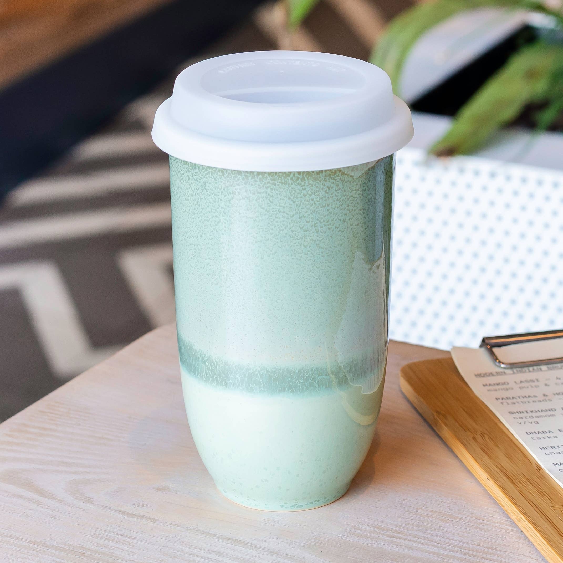Emerald Ceramic Travel Mug – 16 oz