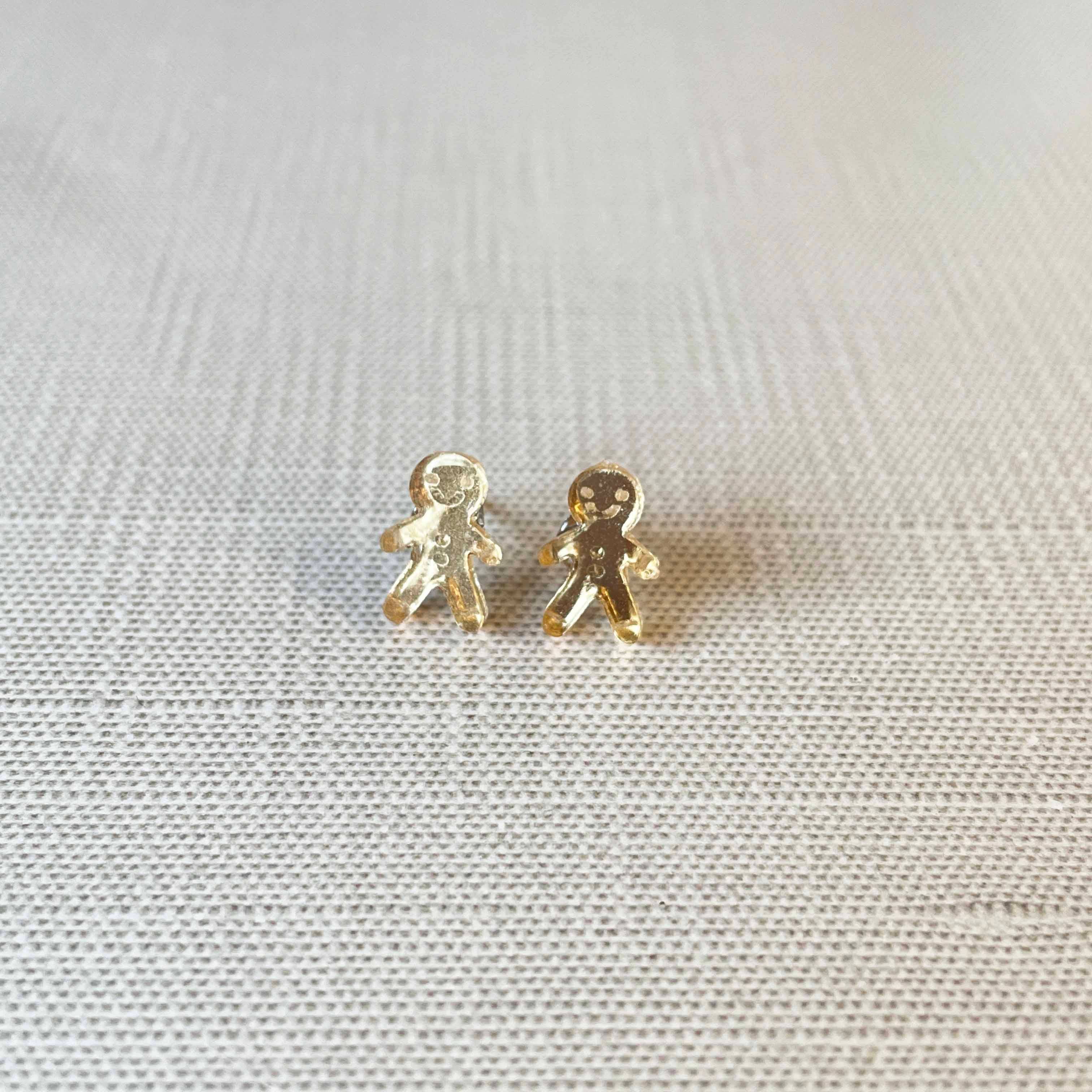 Gingerbread Cookie Stud Earrings