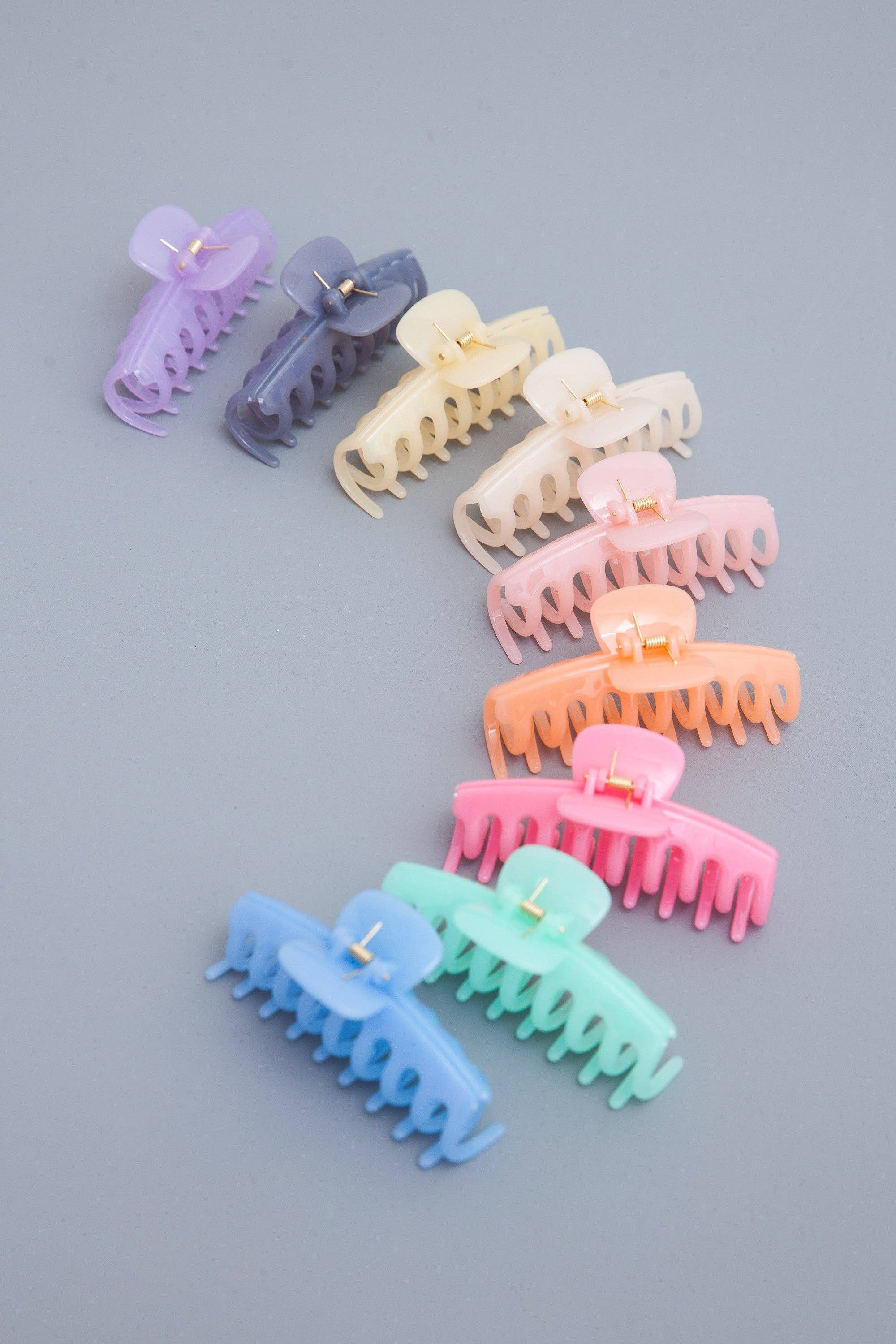 Jumbo Semi Glossy Hair Claw Clips