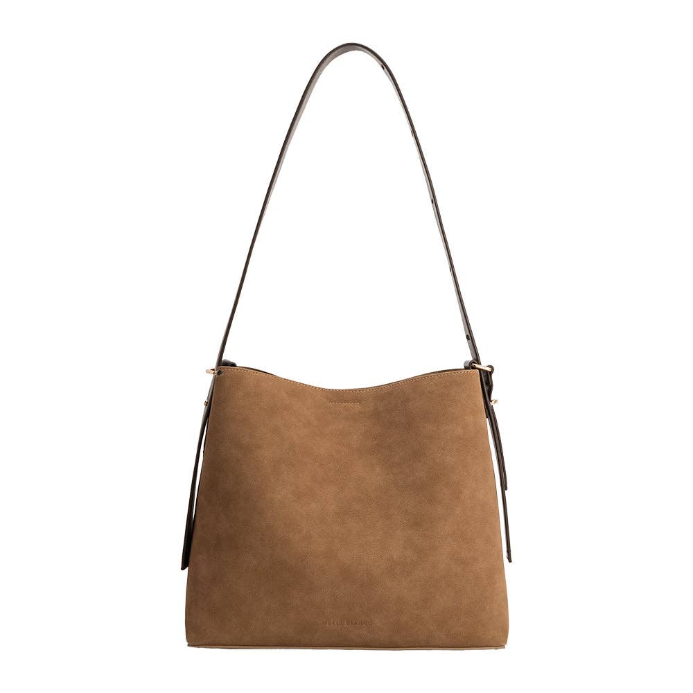 Stormie Mocha Vegan Suede Tote Bag