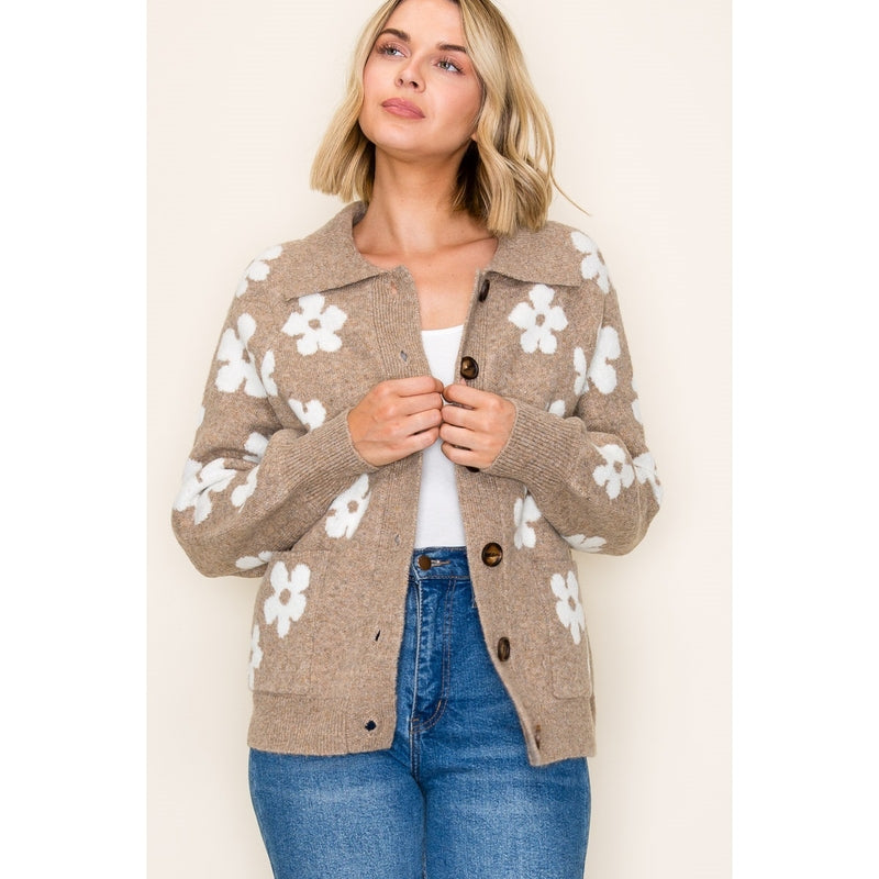 Falling Flowers Knit Jacket