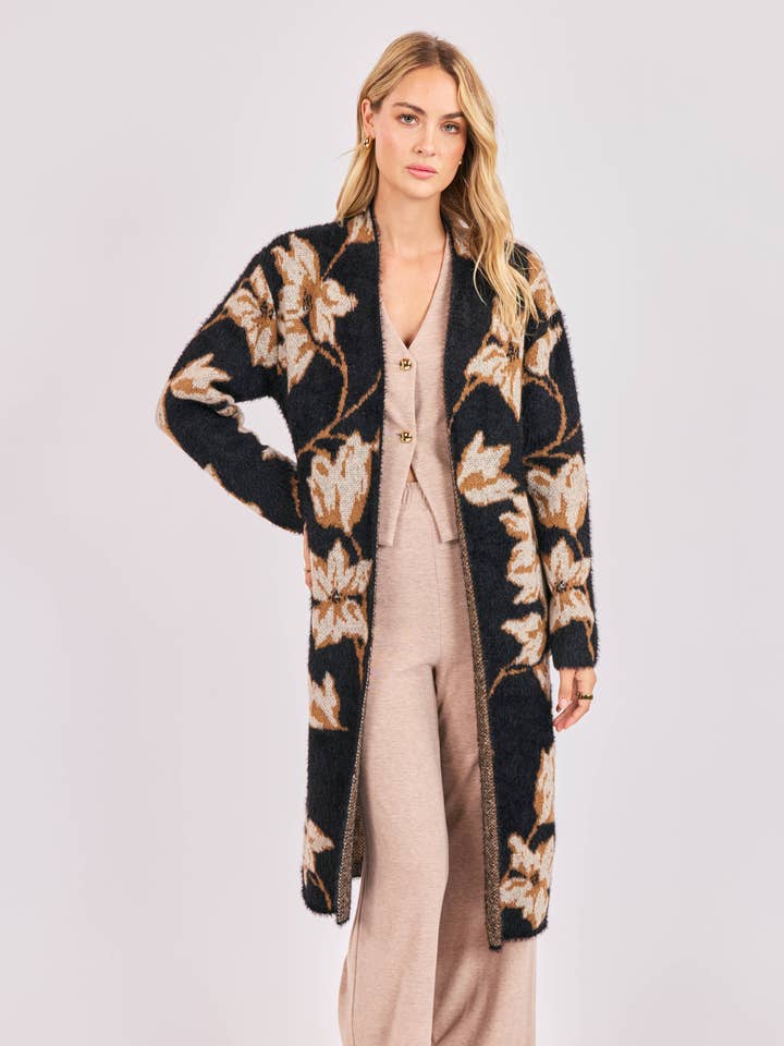 Emory Floral Knit Duster Cardigan