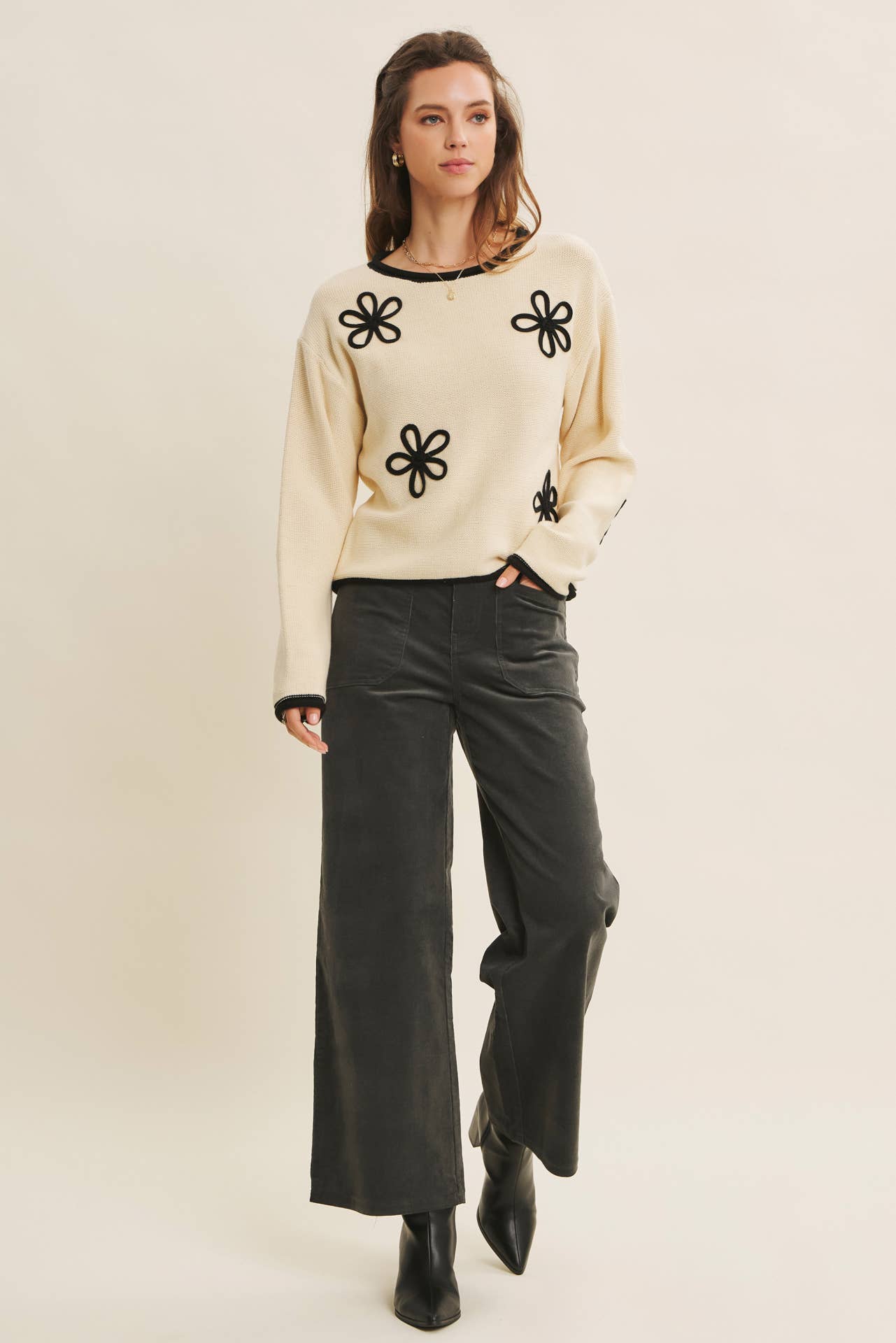 Ginger Spiced Corduroy Wide Leg Pants