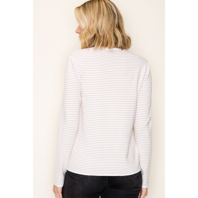 Infinite Striped Sweater - Taupe
