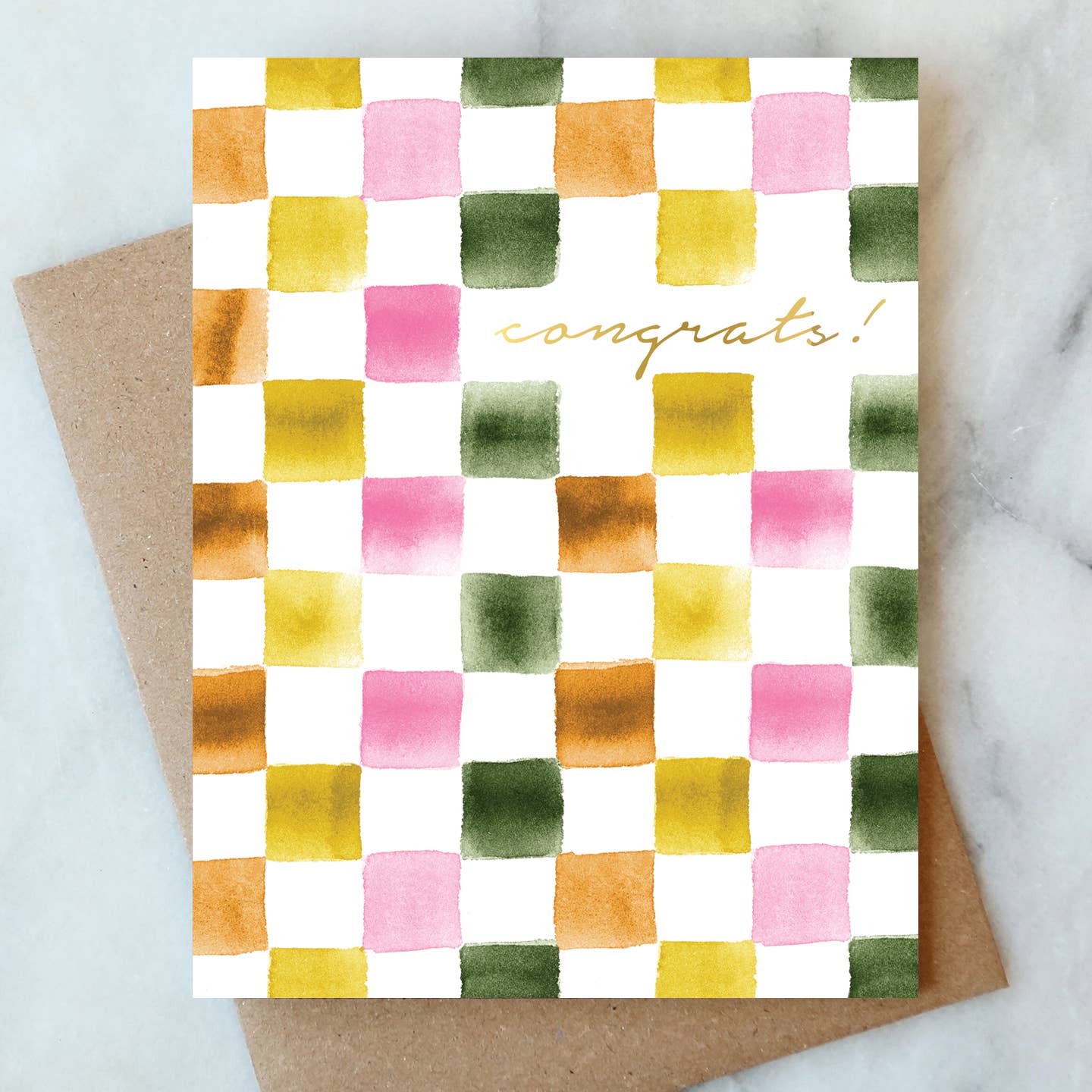 Checkerboard Congrats Greeting Card