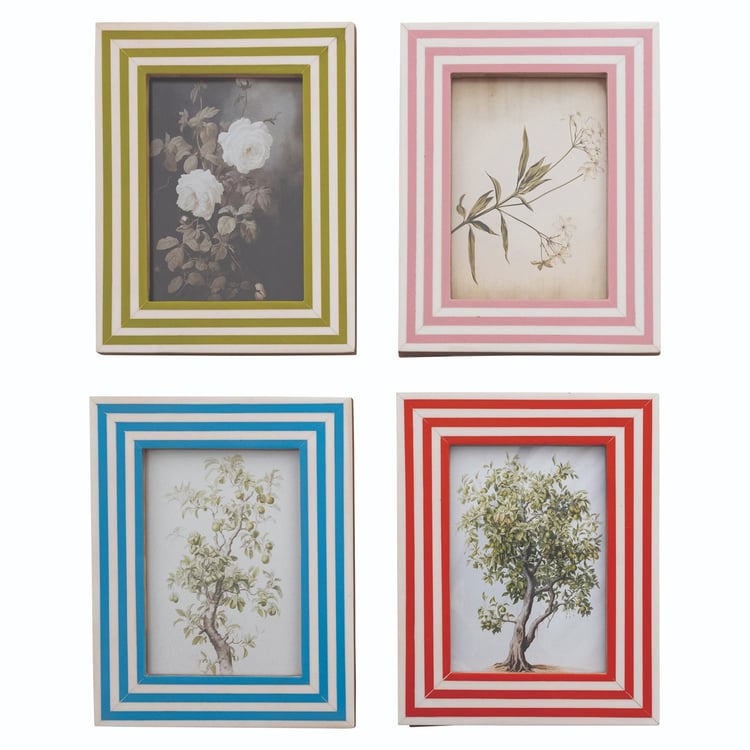 Bright Striped Picture Frame