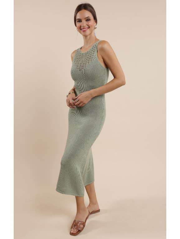 The Breeze Open Knit Sweater Dress