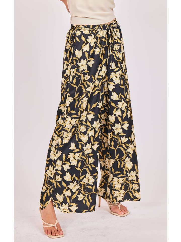 Gala Floral Satin Pants