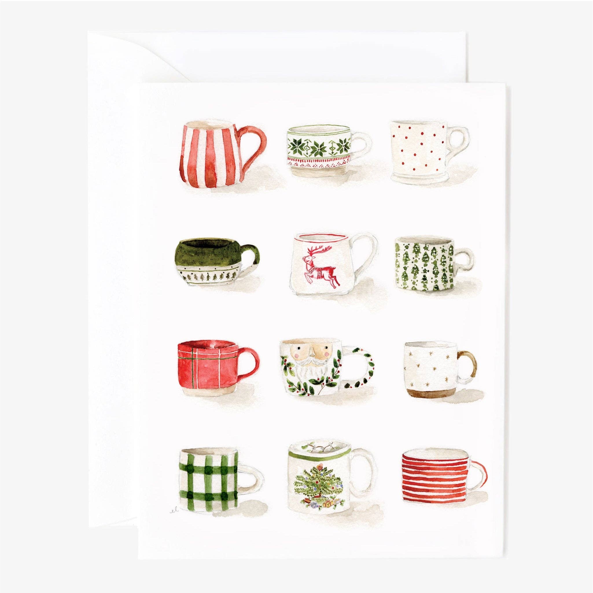 Christmas Mugs Card Set