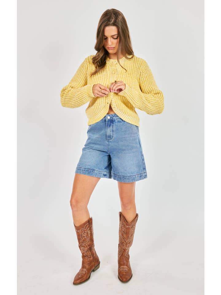 Sunroof Tulip Hem Cardigan