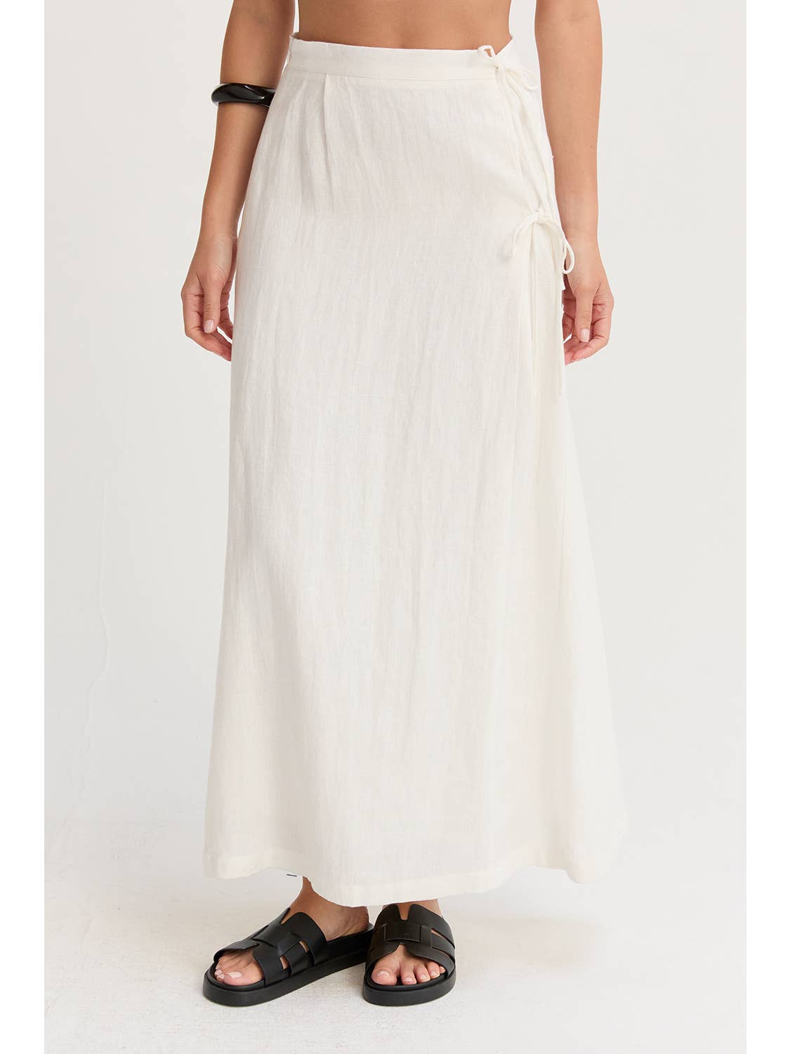 Wionna Wrap Linen Maxi Skirt