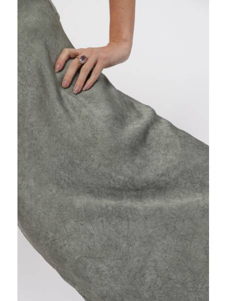 Forever Yours Crinkled Satin Maxi Dress