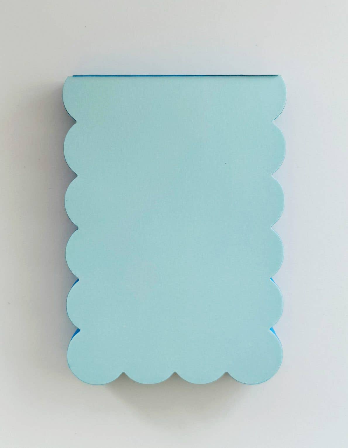 Aqua + Blue Scalloped Notepad