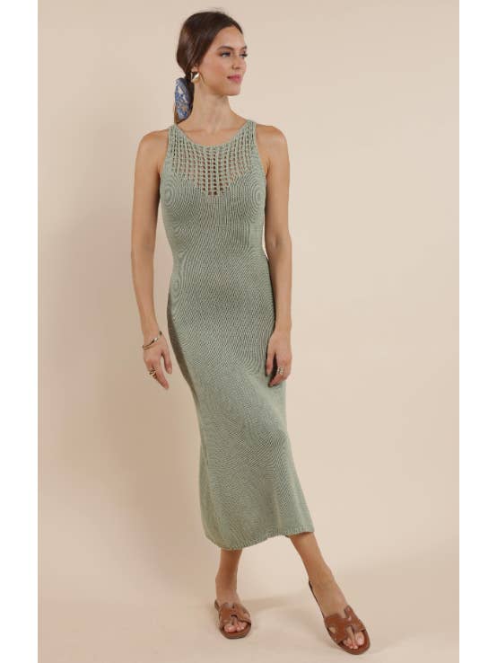 The Breeze Open Knit Sweater Dress